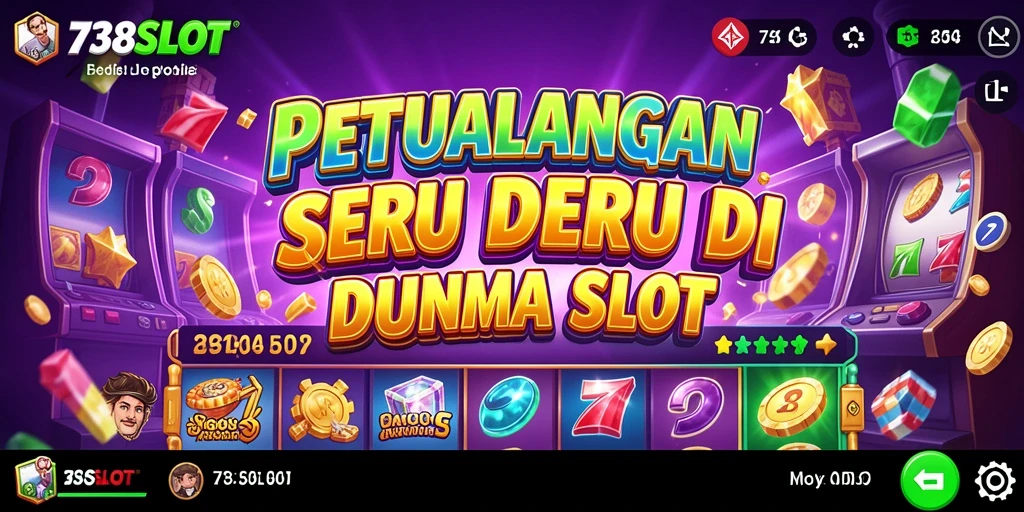 Tampilan gameplay <strong>738SLOT</strong> yang menakjubkan dan penuh petualangan.