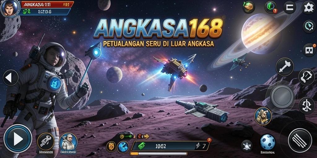 Tampilan gameplay menegangkan di luar angkasa dengan aksi seru.