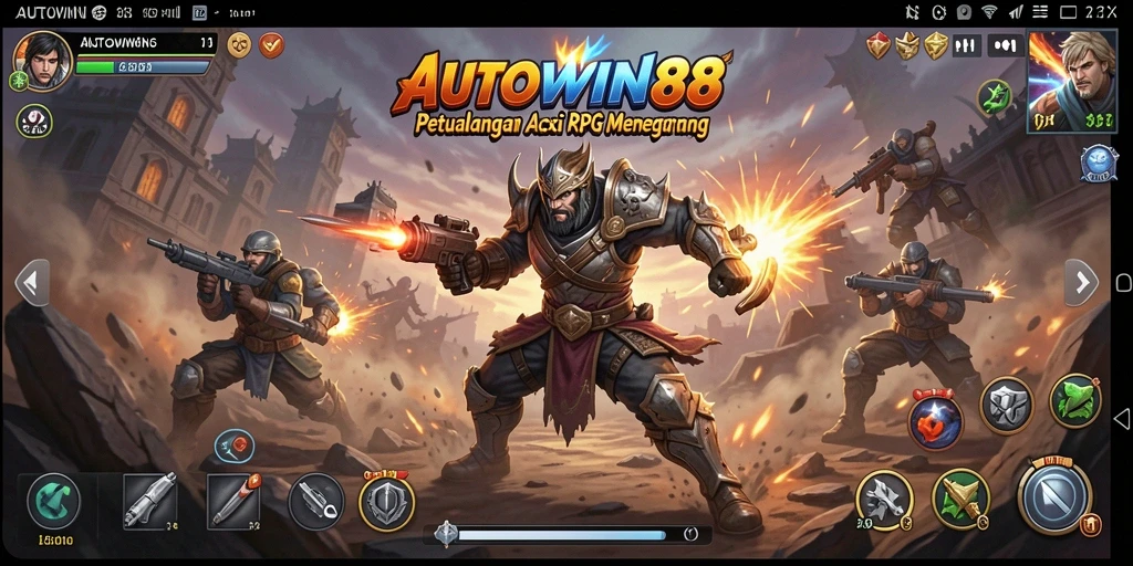 Screenshot menunjukkan gameplay ARPG yang seru dan menegangkan.