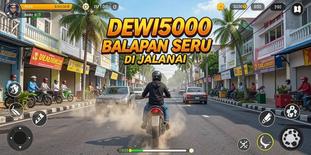 Tampilan balapan DEWI5000 yang mendebarkan di jalanan yang penuh tantangan.