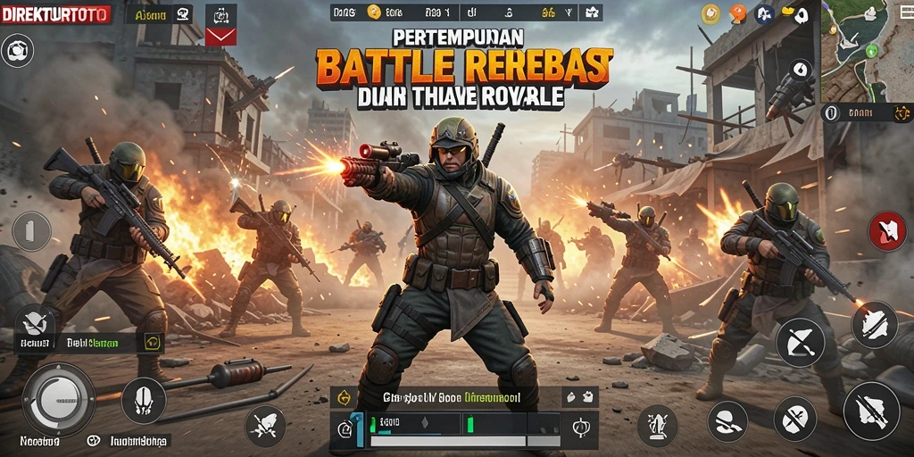 Gameplay pertempuran intens di DIREKTURTOTO.