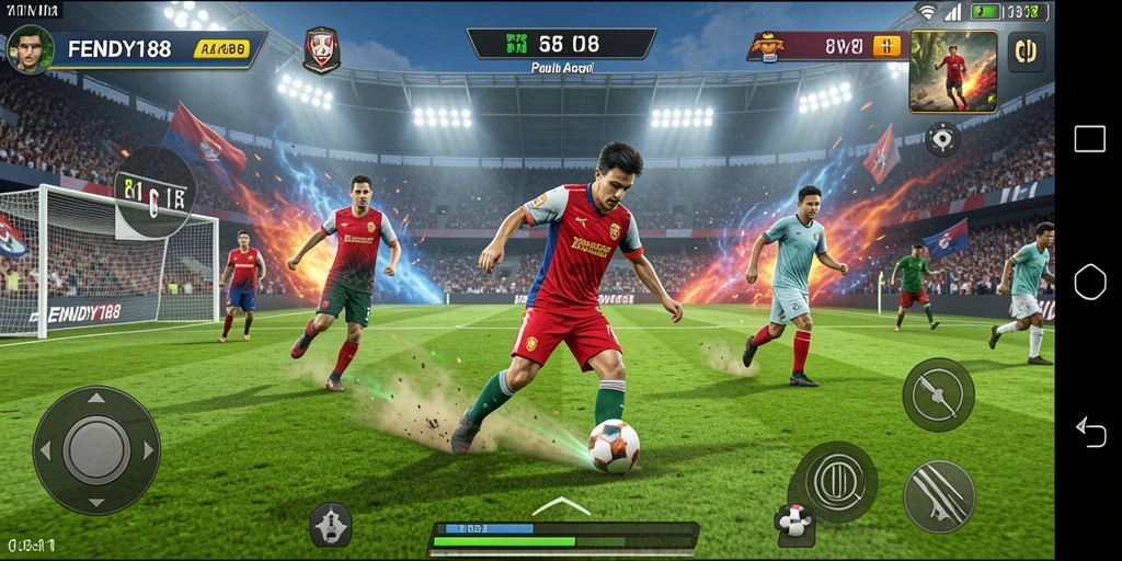 Tampilan menarik dari gameplay FENDY188 yang menampilkan pertandingan sepak bola seru.
