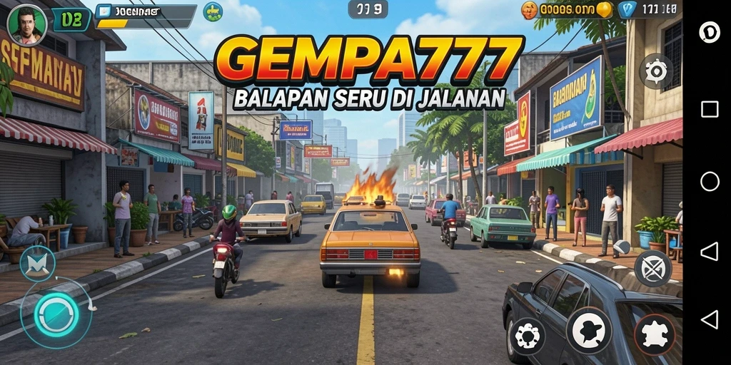 Tampilan grafik dari gameplay Racing yang memukau dan penuh aksi.