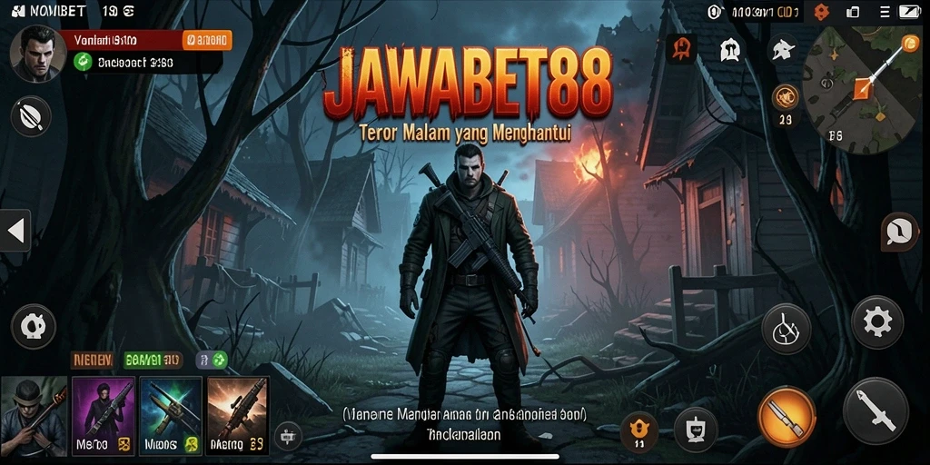 Tampilan gameplay yang mencekam dari JAWABET88 saat menjelajahi kegelapan.