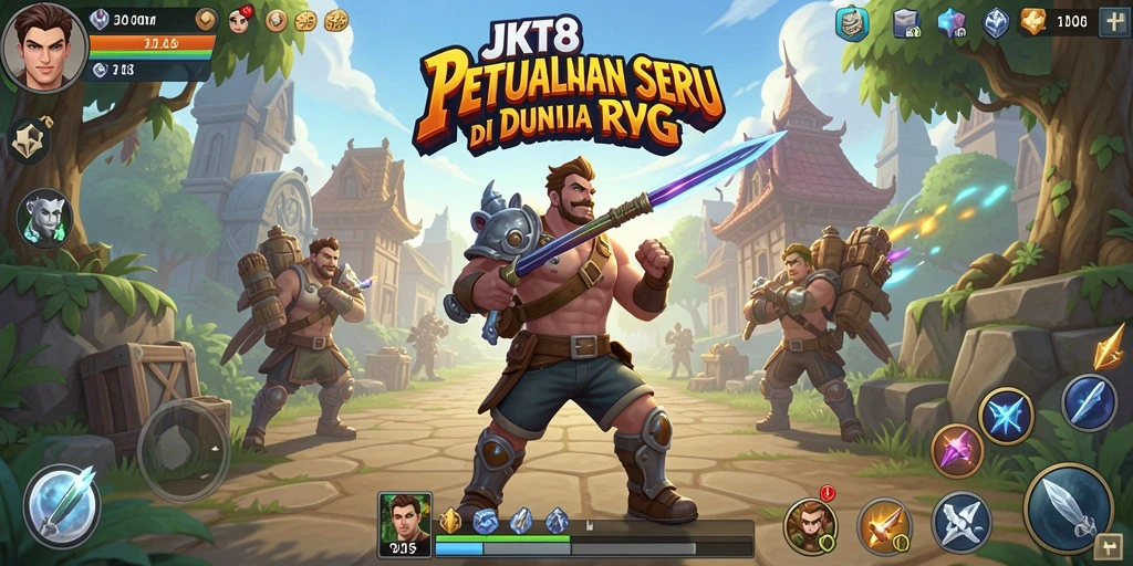 Screenshot gameplay JKT8 dengan aksi pertarungan seru di dunia RPG.